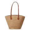 Large Capacity Hand-held Straw Bag Women's Summer New Vacation Beach Straw Bag Woven Bucket Bag Tote Bag