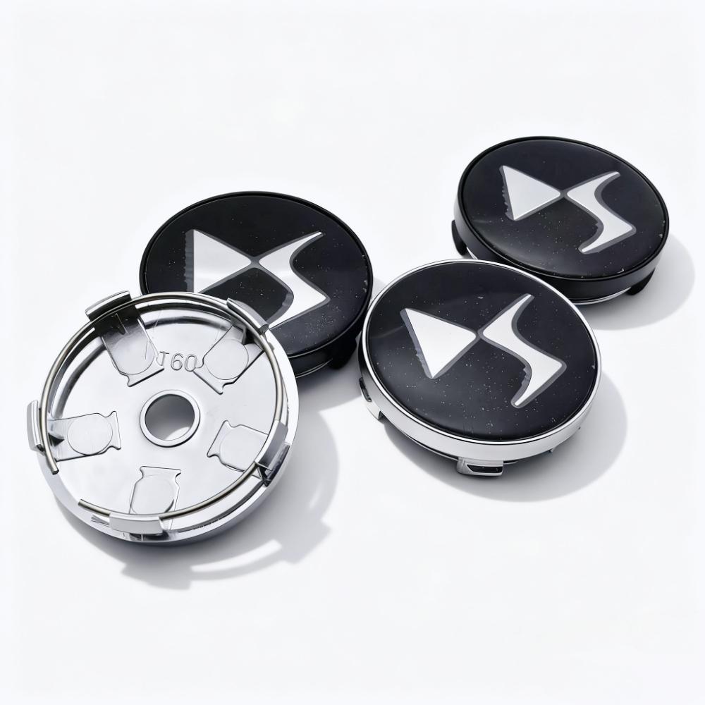 4pcs DS Logo Emblem Car Wheel Center Caps 60MM 56MM Wheels Hub Cap DS3 DS5 Badge Rim Hubcaps Dust Cover Replace Car Accessories