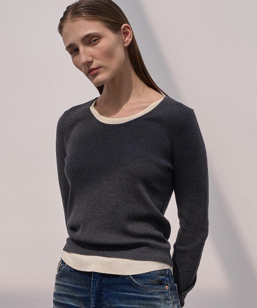 ELLIOTI Layered Knit Ts_3Color
