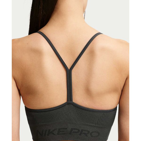 Nike Женский спортивный бюстгальтер Pro с быстрой сушкой, низкая поддержка, с логотипом, нижнее белье IB9844-070