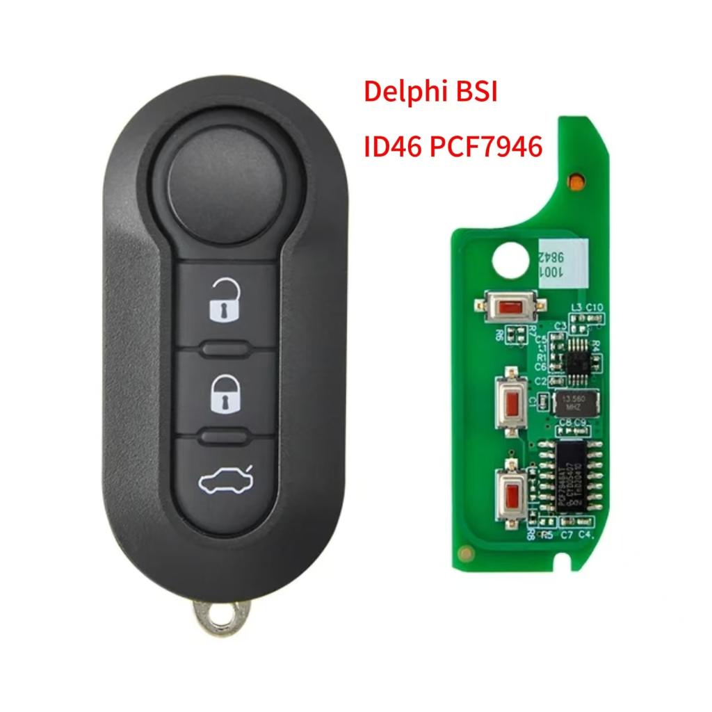 JINGXIN Car Remote Key For Fiat 500L Ducato Citroen Jumper Peugeot Boxer 2008-2015 Marelli BSI FCC RX2TRF198 PCF7946 433ASK Key