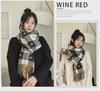 Internet Celebrity Style Korean Plaid Scarf - Double-Sided Imitation Cashmere for Women and Couples