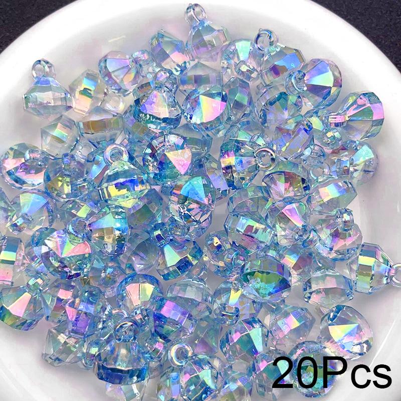 20 шт., цветные хрустальные бусины, граненые шарики, аксессуары, ювелирные изделия