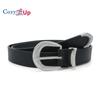 Threaded Buckle Belt Silver Texture Simple Decoration Jeans Dress Ladies Belt