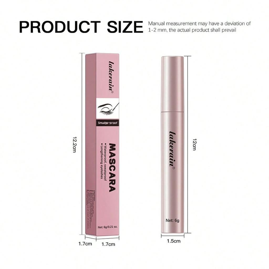 Long and Curly Mascara, Waterproof Black Mascara for Thick and Voluminous Eyelashes