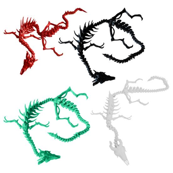 Dragon Bone Ornament 3D Printing Moveable Joints Playable Creature Figure Car Home