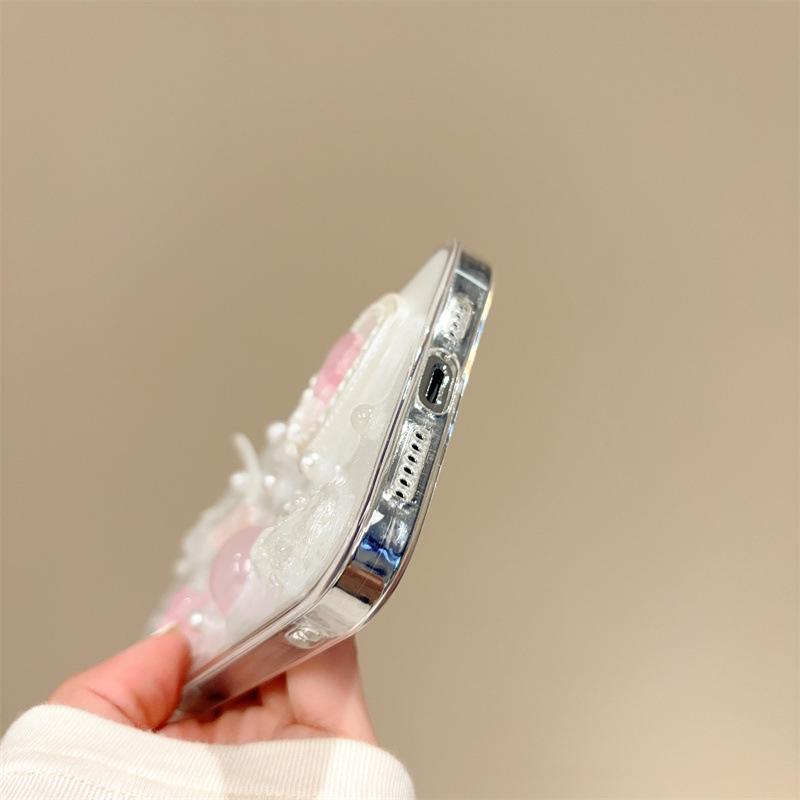 Розовый силиконовый чехол для мобильного телефона Love Photo Frame XR для Apple 15 Promax - модель для девочек с защитой от падений - 11, 12, 13