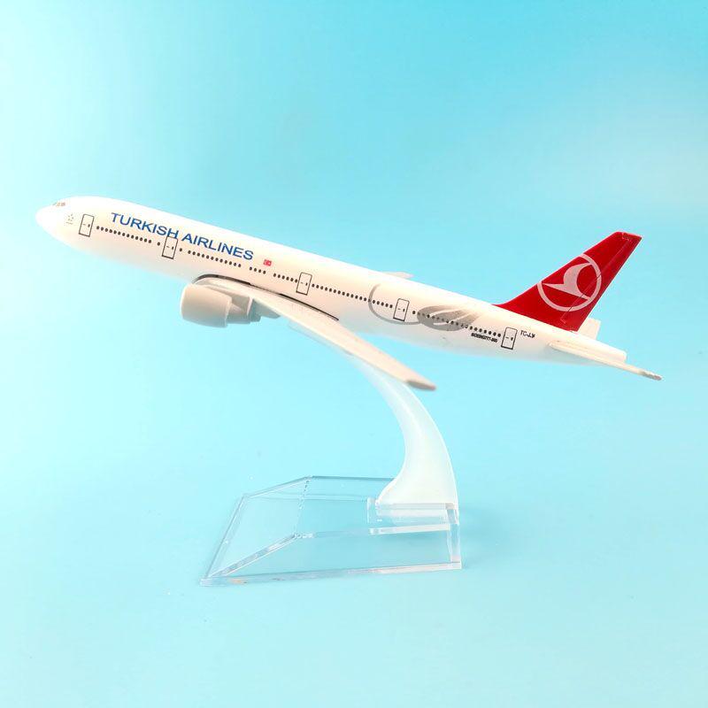 Масштаб 1/400 16 см Модель самолета Turkish Airlines Boeing 777 Самолет Литой металл Самолеты
