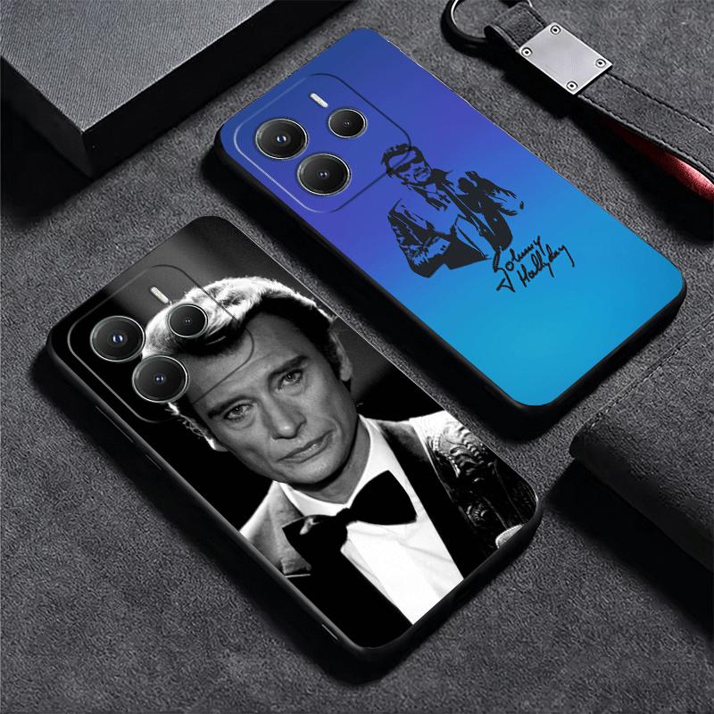 Johnny Hallyday Music Soft Phone Case for Xiaomi Redmi Note 12 13 14 15 Pro Plus 11 12S 11S 11T 10 4G Black Cover Back Shell