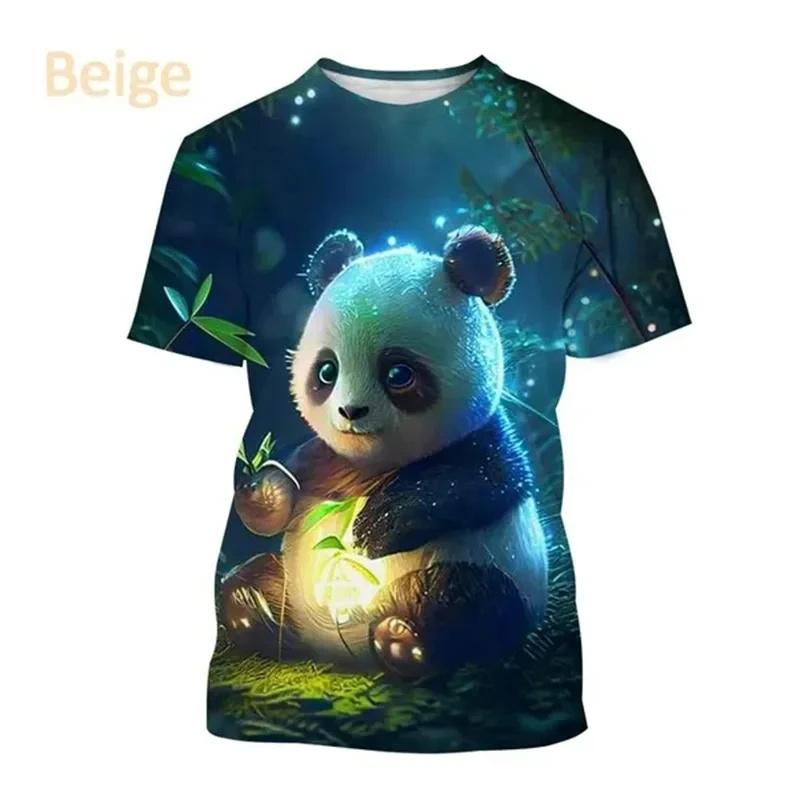 Cute Panda Graphic T-Shirt Men Women Cartoon Animals 3D Printed T-Shirts Summer Fashion Harajuku O-Neck Tops Tees Short Sleeves