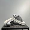 LUXSOLE Кожаные Кеды Новые На Шнуровке Низкие Модные Толстая Подошва Универсальные Спортивные и Повседневные Обувь