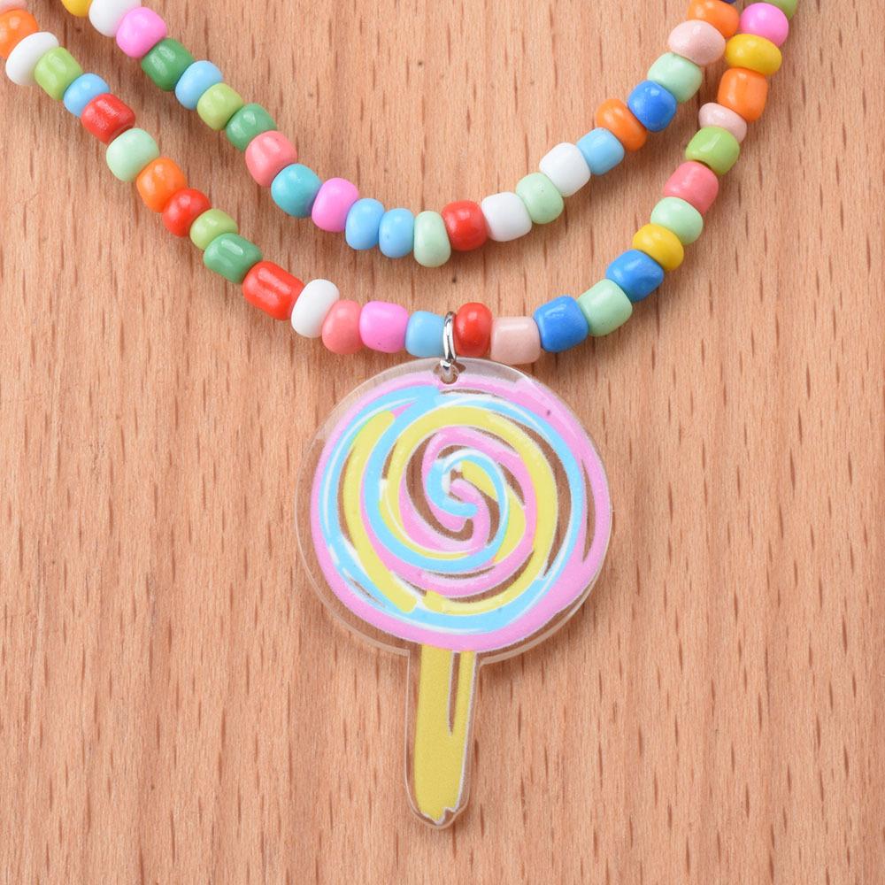 Двойное ожерелье с подвеской из смоляного цветка, женское бохо-цветное ожерелье с бусинами