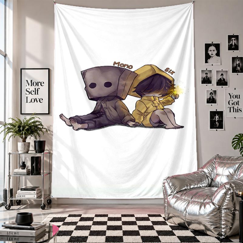 Настенный гобелен Little Nightmares Six Mono Арт Подвесная ткань Декоративный фон Чехол для украшения комнаты