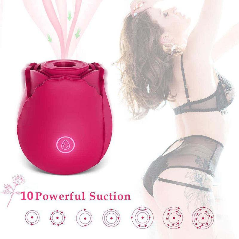 Rose Sucking Vibrator for Women Toys With 10 Frequency Vibration Sucking Dildo Rose Sucking Vibrator Sex Toy for Women Couple