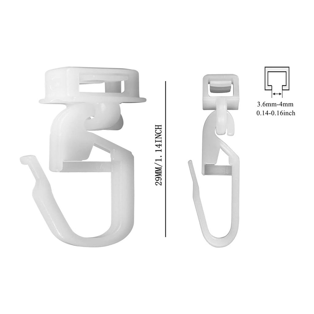 50 шт. Глайдеры для шторного карниза Легкая установка и бесшумное движение Глайдеры для штор для различных систем