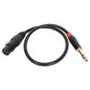 XLR Female to TRS Cable 3 Pin XLR to 1 4in TRS Stereo Plug Balanced Interconnect Cable 0.5m