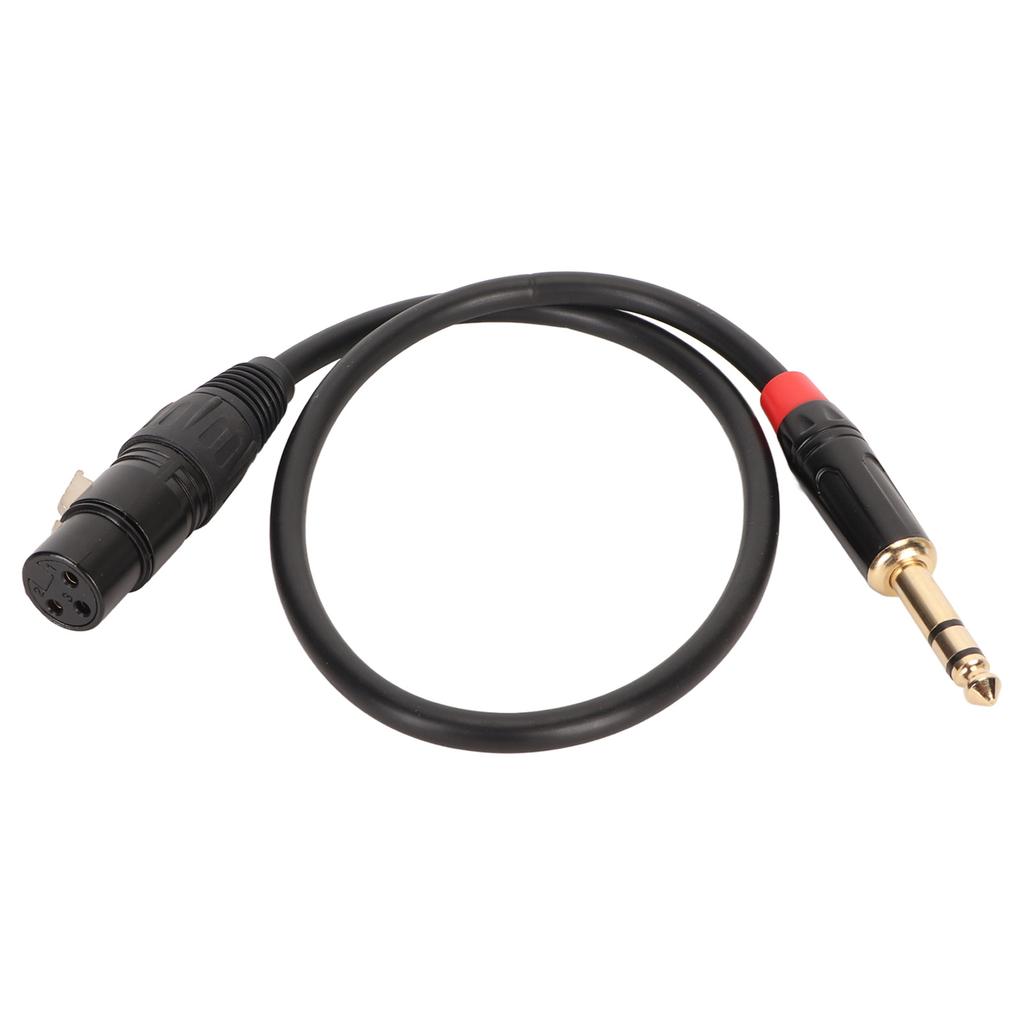 XLR Female to TRS Cable 3 Pin XLR to 1 4in TRS Stereo Plug Balanced Interconnect Cable 0.5m