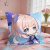 Sangonomiya Kokomi Cute Genshin Cushion Cover Square Short Plush Pillow Case Living Room Sofa Home Decor Funda X