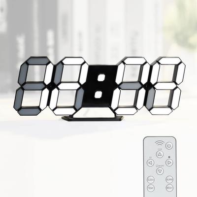 Светодиодные часы KOSUMOSU ACD-210B, черные, 10 дюймов