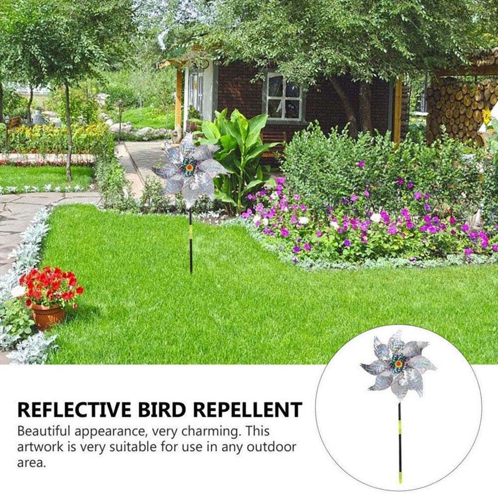 Ветряная мельница для отпугивания птиц, светоотражающие вертушки, ветряные вертушки для садового декора Outdoo L2F9