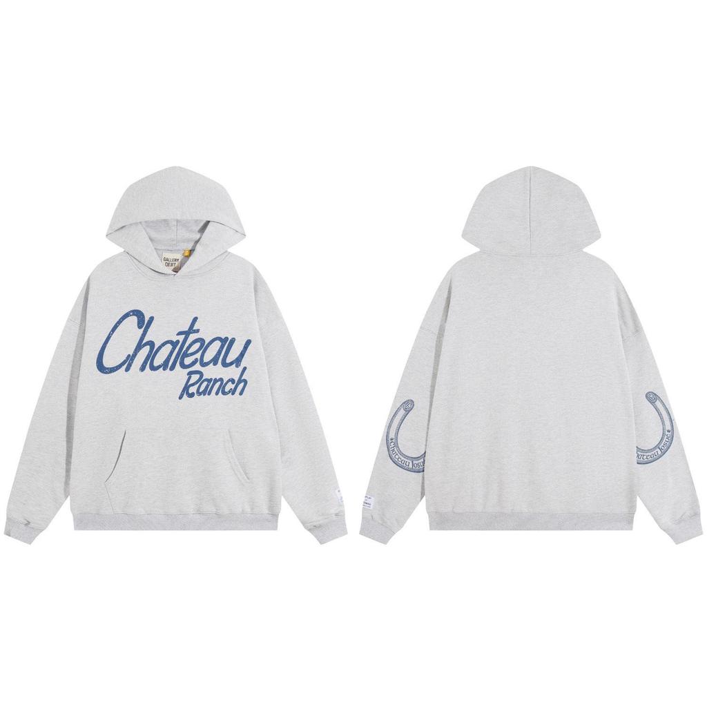 GALLERY DEPT Ink Splatter Graffiti Unisex Cotton Hoodie Set - Autumn Loose Fit