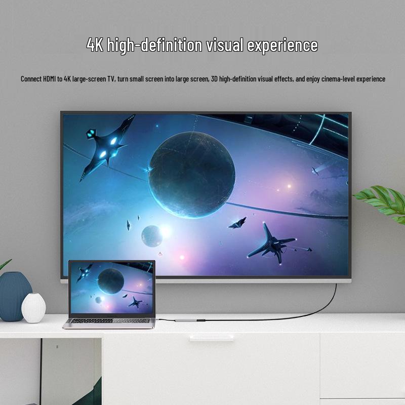 6-в-1 USB-C концентратор 4K док-станция для ноутбуков MacBook