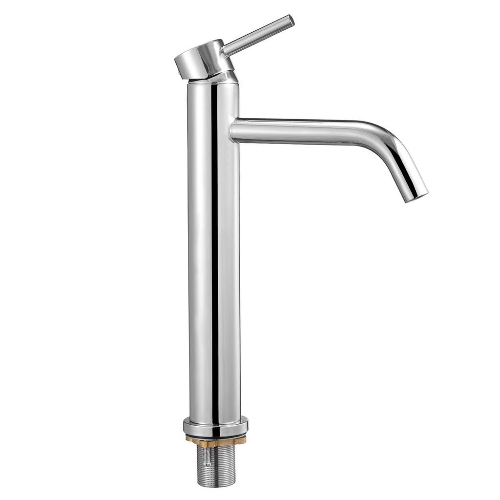 Single Handle Sink Faucet, Chrome-Plated Silver Faucet Kitchen Sink, 1 or 3 Hole Kitchen Water Faucets with Push-Button Drain, Suitable for Bathroom,