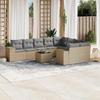 VidaXL Garden Lounge Set with Cushions 10 Pcs, Patio Sofas, Patio Furniture Set, Outdoor Furniture, Beige 3255386