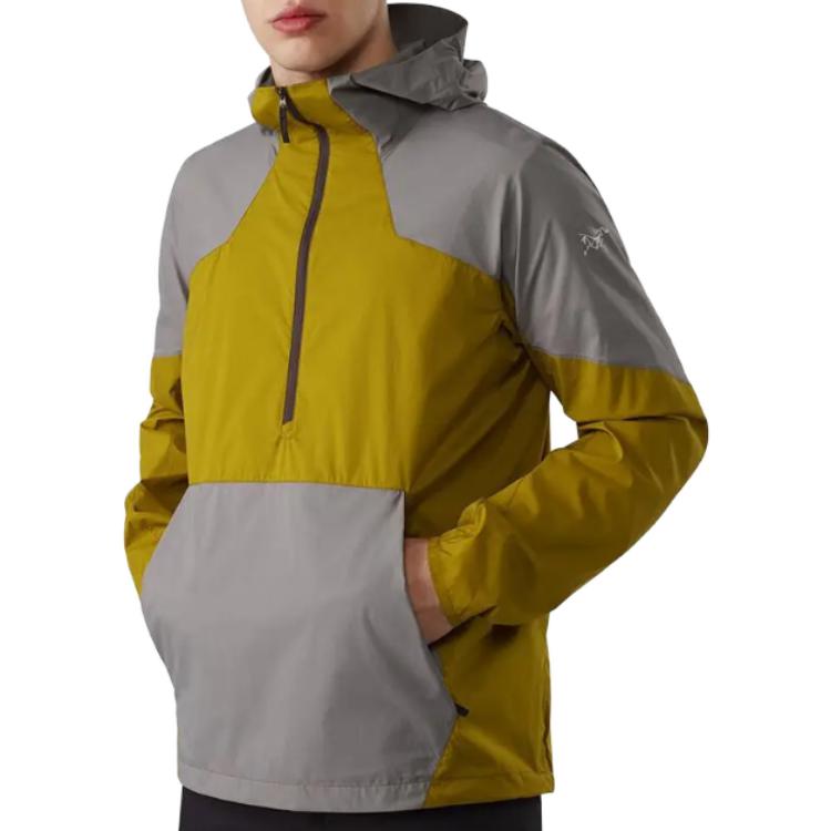 Arc'teryx Stowe Windshell Мужское пальто Унисекс Серо-желтое 28912