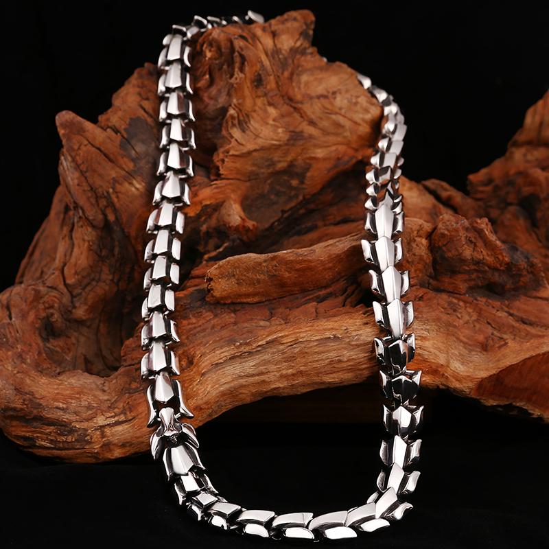 Панк-рокер, ширина 15 мм, цепочка-колье с килем дракона для мужчин, твердая нержавеющая сталь, мужские ювелирные изделия на шее, аксессуары, подарки для него