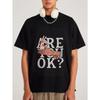 Белая футболка с графикой жеста руки и текстом Are You Ok для повседневной носки