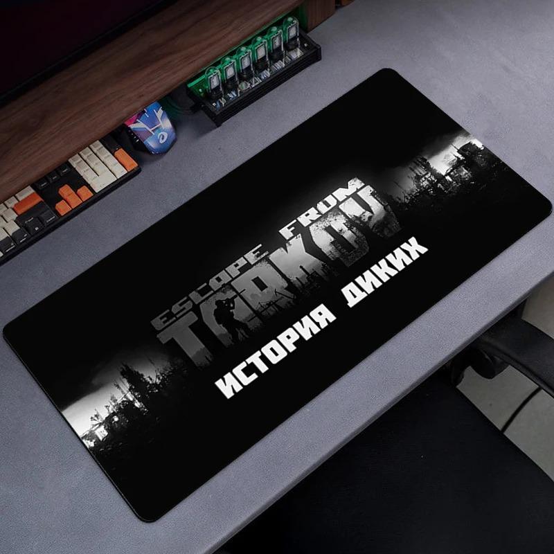 Игровой коврик для мыши Escape From Tarkov со сшитыми краями, для офисного компьютерного стола, клавиатуры, ноутбука и домашнего стола, нескользящая резиновая основа