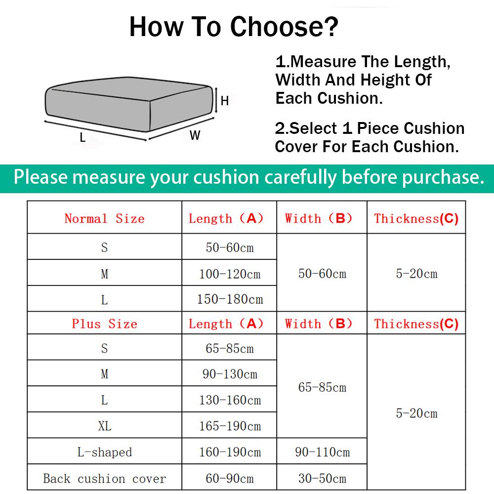 Толстые эластичные чехлы для диванных подушек для гостиной, углового дивана, синельные подушки, чехлы для сидений, чехлы для диванов