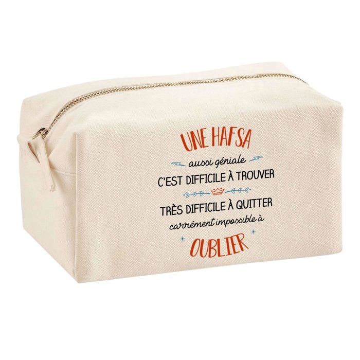 Tote bag - PLANETEE - Une Hafsa Aussi Géniale - Coton imprimé en France - Grande contenance - Éco-responsable