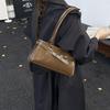 Ретро Сумка на плечо из ПУ кожи Большая вместимость Сумка-БОСТОН с металлической пряжкой Ремень Повседневная Сумка под мышку Сумка для поездок на работу