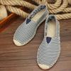 2024 Лето-Осенняя мужская парусиновая обувь, дышащая мужская повседневная обувь, туфли из конопли без шнуровки, эспадрильи с граффити, женская обувь на плоской подошве