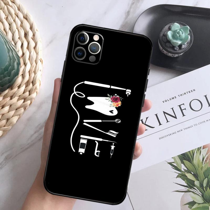 Чехол для телефона с рисунком зуба и стоматолога для iPhone 15 14 13 12 11 16 Pro Max Plus Mini 7 8 X XS Max XR Задняя крышка