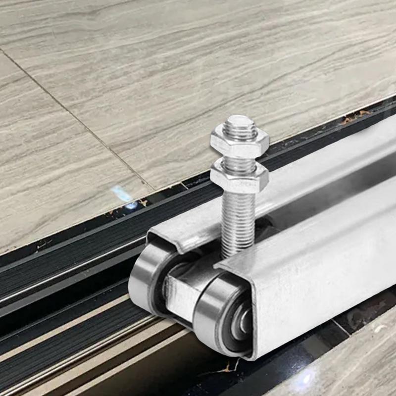 Ролики для амбарной двери 4-колесная тележка в сборе Ролик Сверхпрочный Подвес для раздвижной двери Потолочное крепление Фурнитура для амбарной двери для гардероба