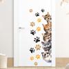 Cute Cats Wall Stickers for Door Home Decor Living Room Background Decals Bedroom Decoration