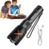 Led Flashlight Portable Torch With Digital Display 3 Brightness Portable Digital Display Flashlights For Hunting Hiking Survival