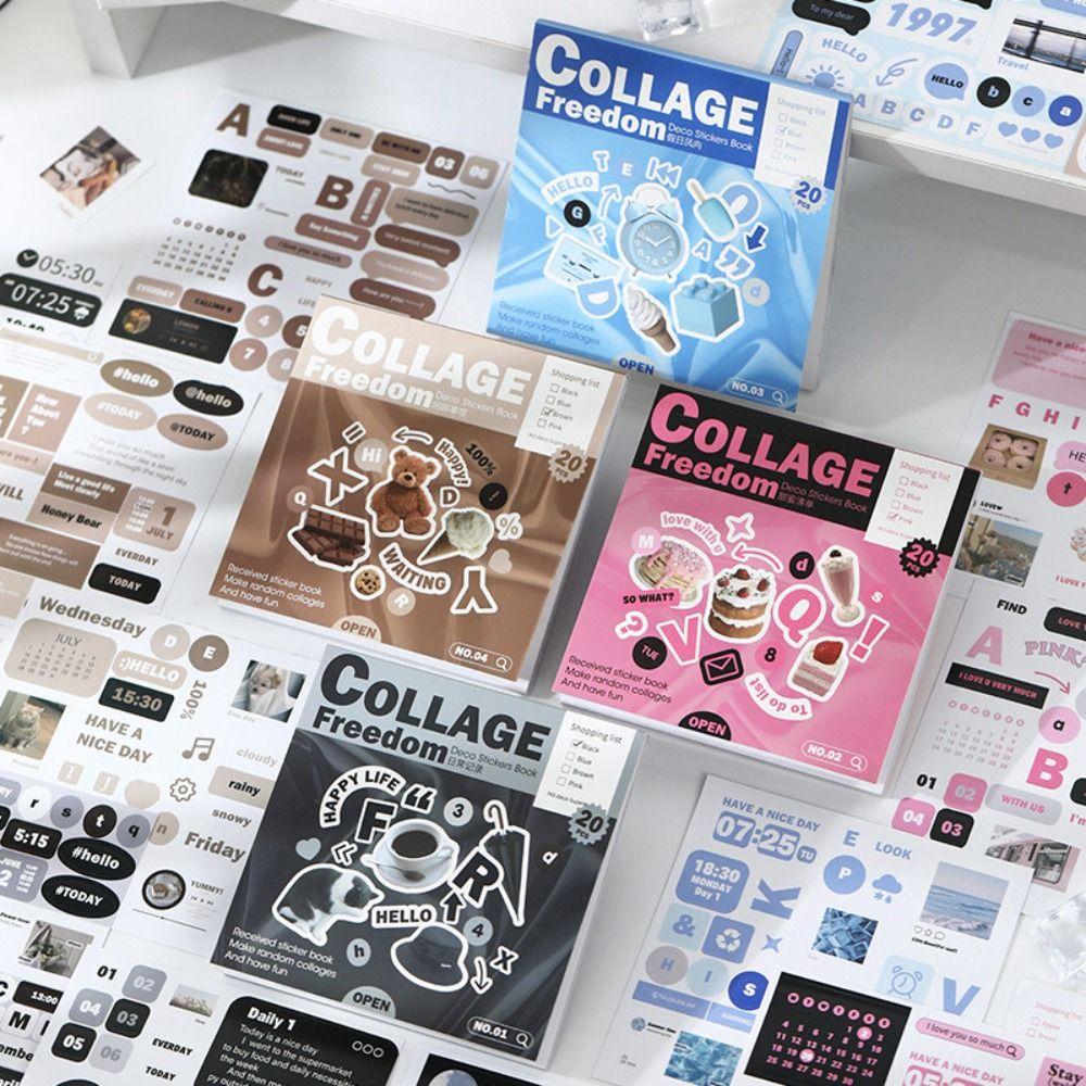 Cartoon Design Cartoon Collage Sticker Book Vintage Style Decorative DIY Scrapbooking Stationery Supplies Vintage Decor