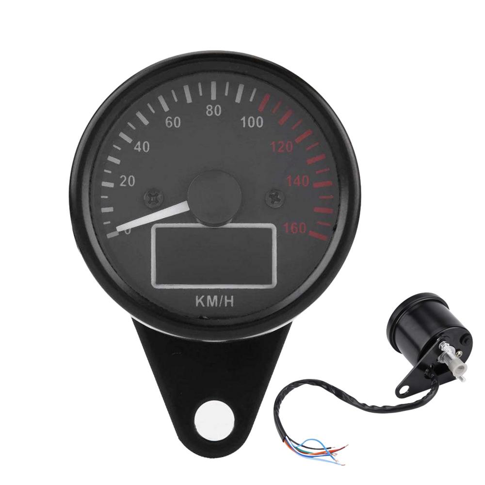 Motorcycle Speedometer Digital Motorcycle Tachometer Speed Gauge LED Odometer Waterproof Tachometer Universal Digital Gauge