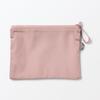 MUJI Polyester Zipper Pouch Pink - Lightweight Travel and Stationery Case, Japan