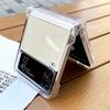 Прозрачный складной чехол для Samsung Z Flip7 Flip6 Flip5 Flip4 Flip3 Fold5 Moto Razr 40 Ultra PC Flip складной противоударный прозрачный чехол для телефона