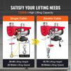 Electric Hoist, 1320 lbs Lifting Capacity, 1150W 220V Electric Steel Wire Winch with Wireless Remote Control, 40ft Single Cable Lifting Height & Pure