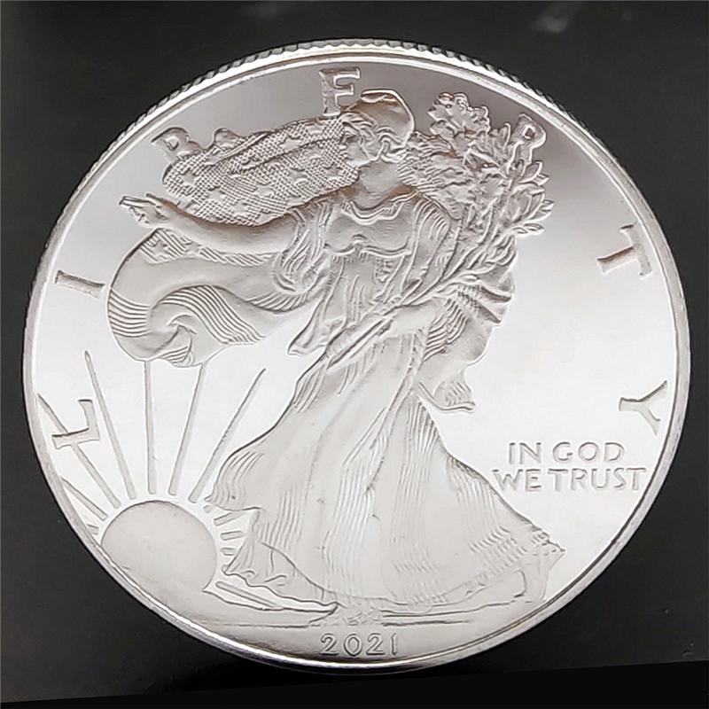 Монета United Statue Of Liberty Challenge 2021 года из чистого серебра, коллекционная Америка Ко