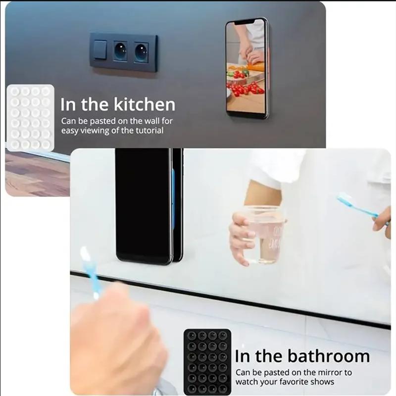 Двусторонний силиконовый чехол на присоске для телефона, съемная подставка для громкой связи, настенная подставка для селфи и видео