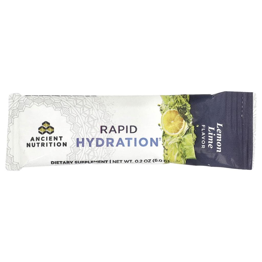 Quick Hydration, Lemon Lime, Portable Stick Pack of 15, 6G (0.2Oz) Each
