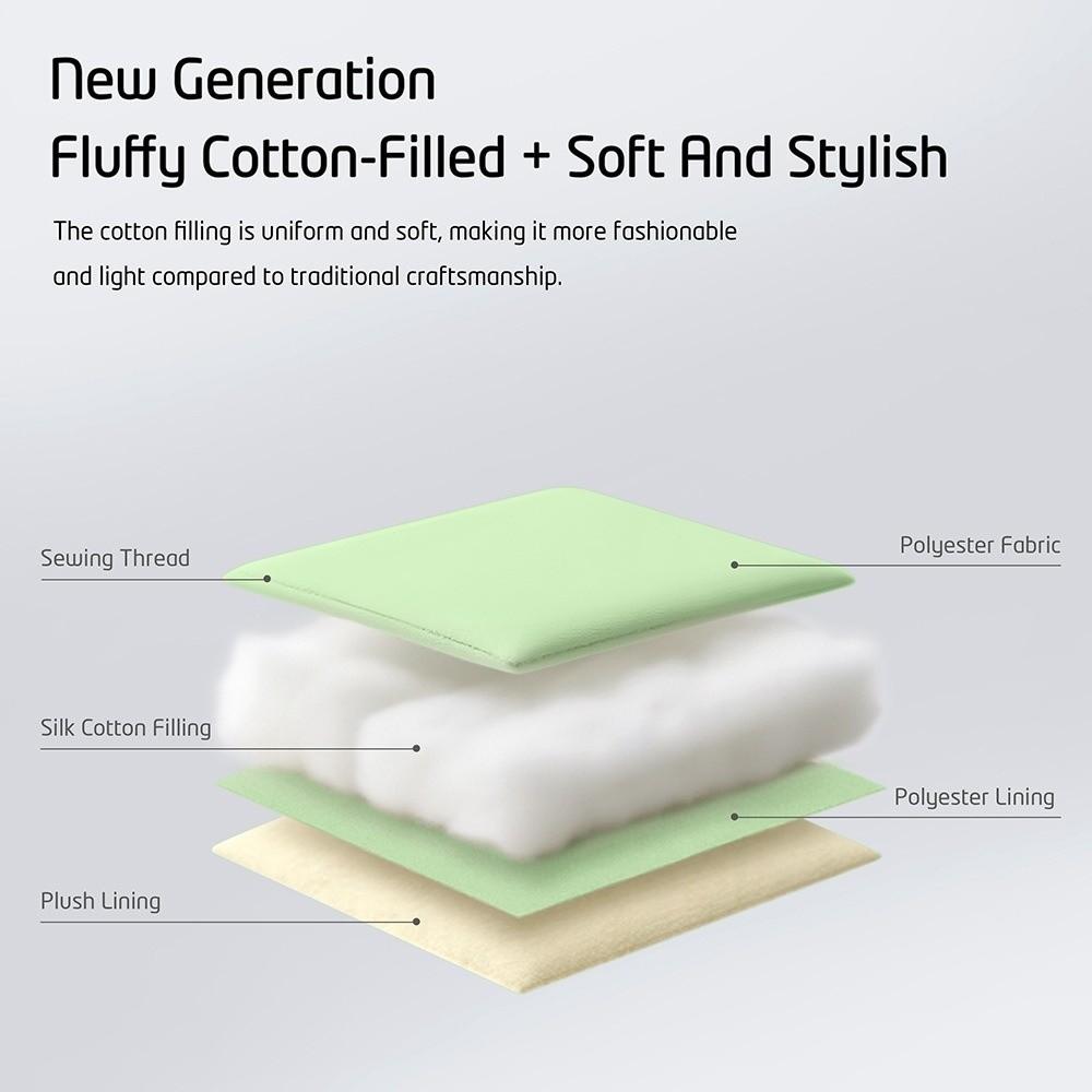 Polyester Puffy Laptop Sleeve Cotton Filled 13.6/15.3inch Laptop Sleeve Bag Front Pocket Zipper Closure for Lenovo Dell Laptop