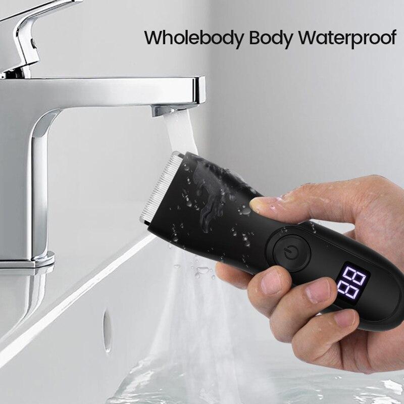 Триммер для паха IPX7, бритва для промежности, косилка для всего тела, машинка для удаления волос, машинка для бритья с защитой от воды, аппарат для бритья пениса на груди